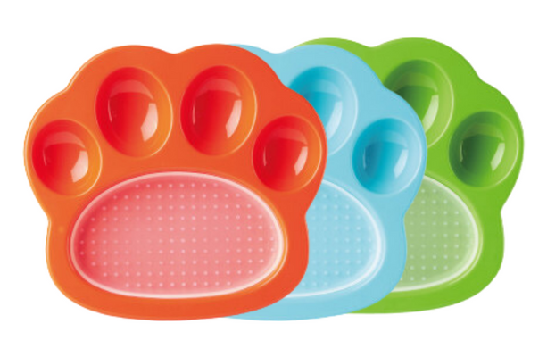 Paw 2 in 1 - Tappetino da leccamento per gatti - Azzurro